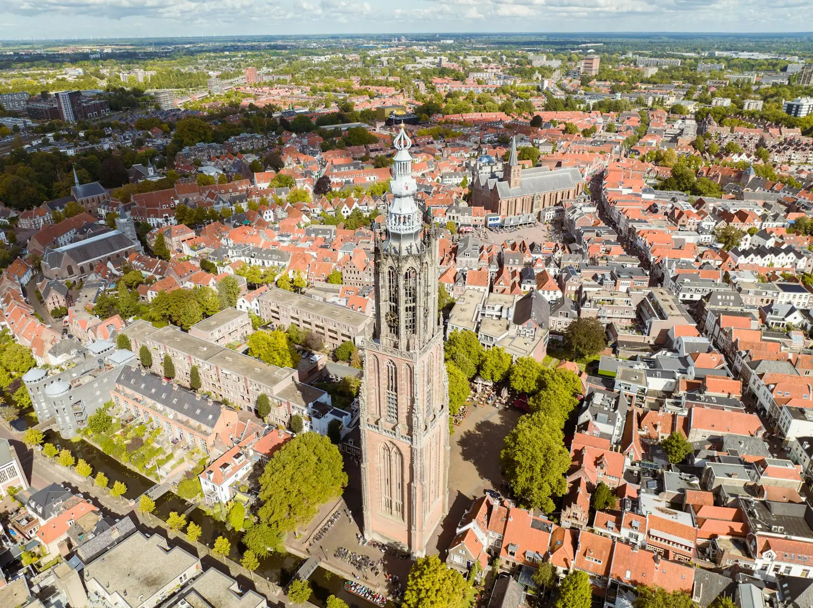 A large city with many buildings