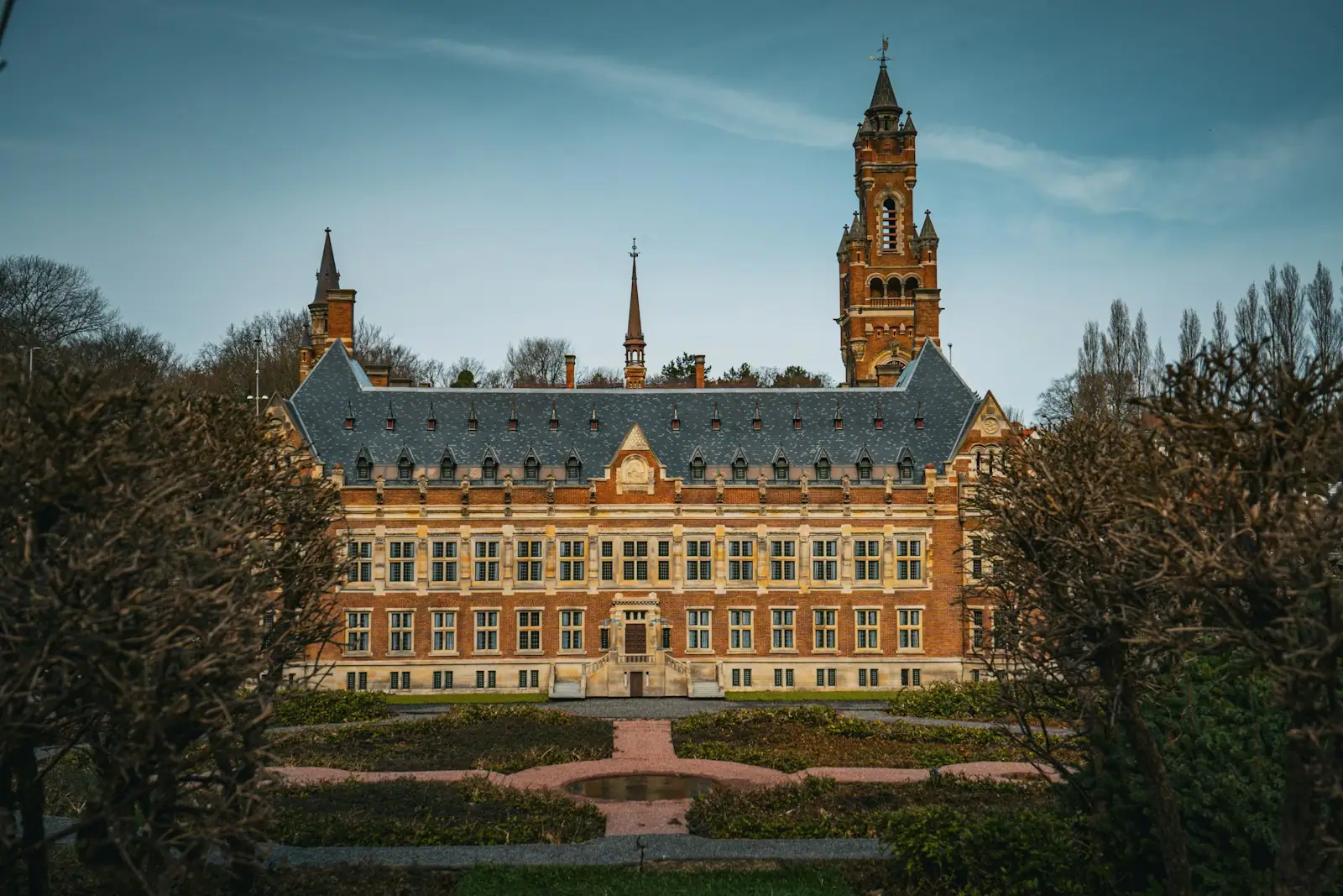A large building with a clock tower on top of it