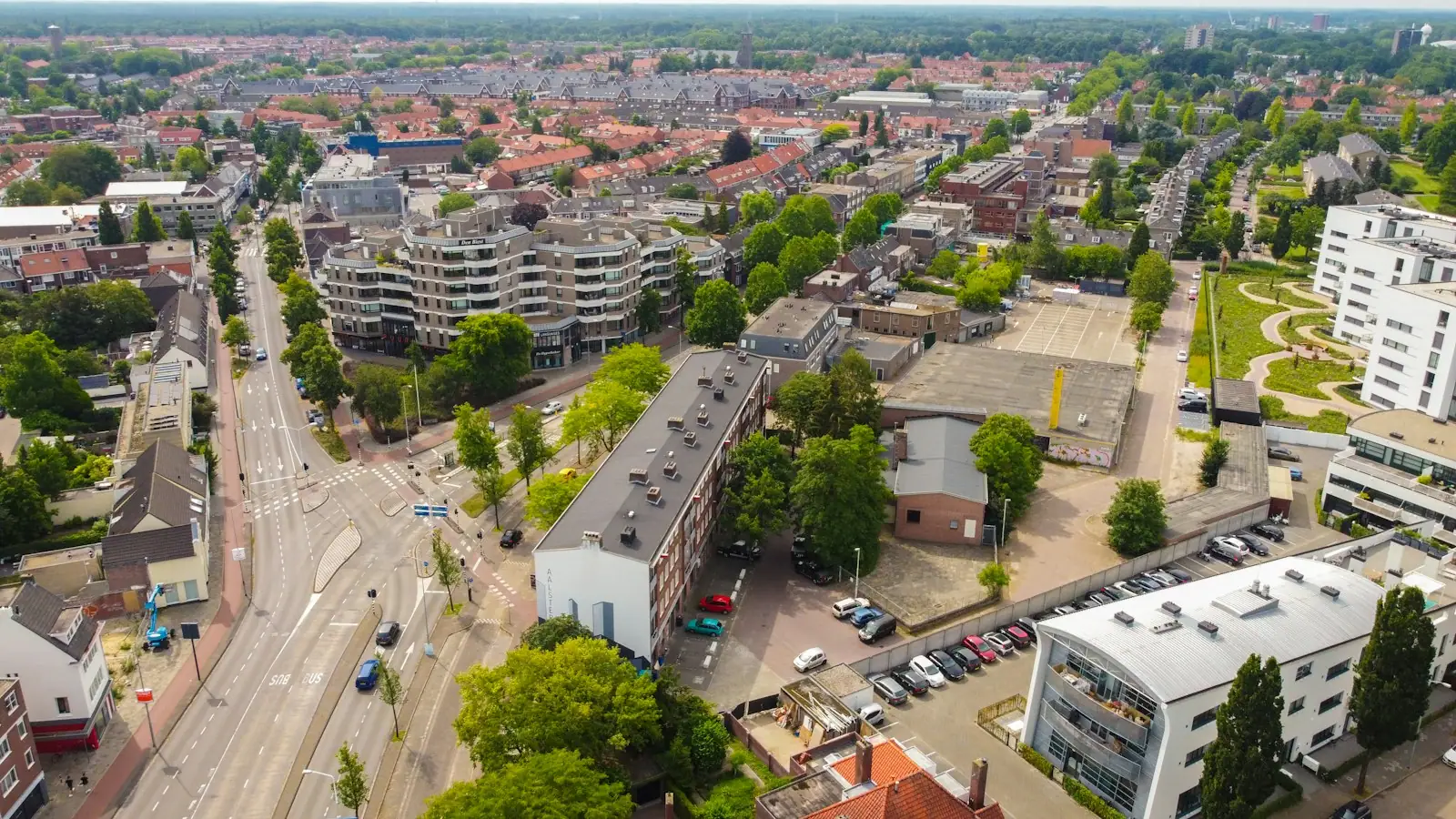Aerial view of city buildings during daytime