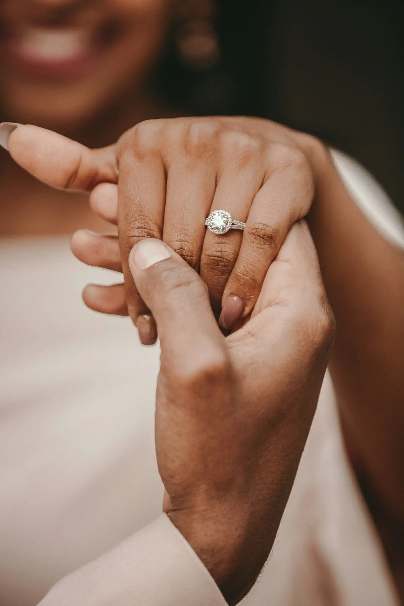 Couple holding hands