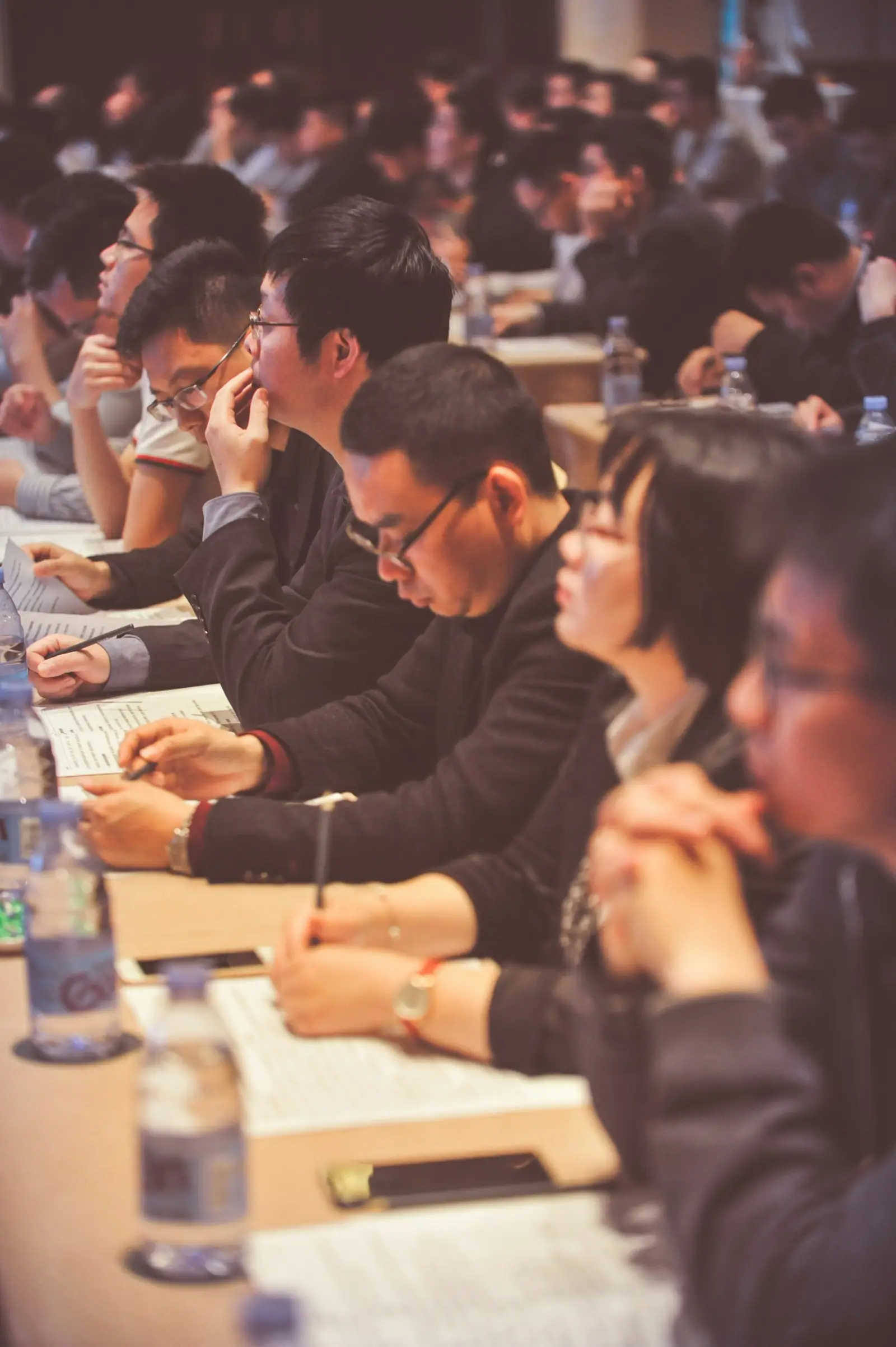 Audience attentively listening during a presentation